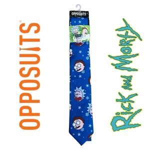 Rick and Morty Outer Space Adult Swim Opposuits Mens Neck Tie NWT
